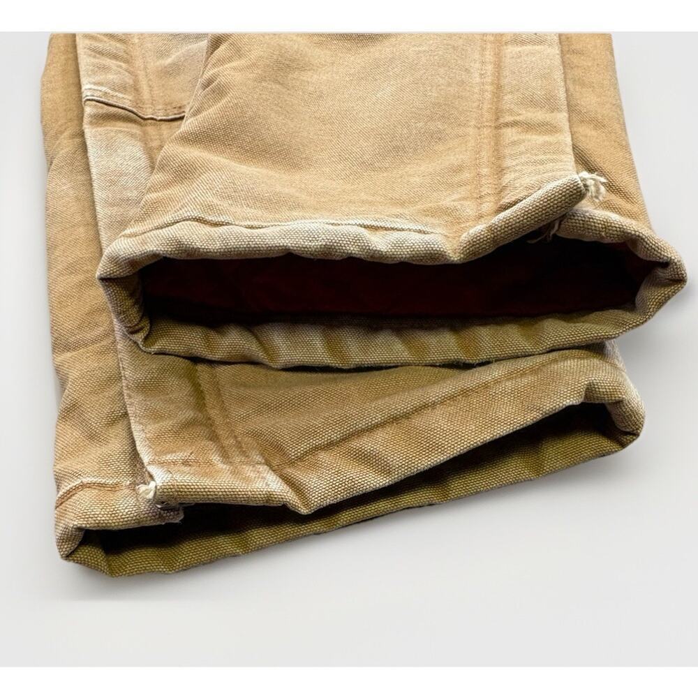 Vintage Carhartt Boys Overalls Large Quilted Lined Double Knee Brown - Picture 9 of 9